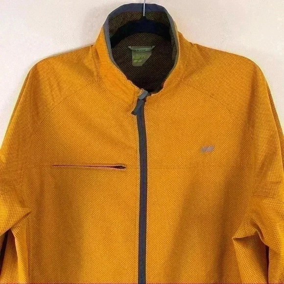 Koppen Orange Textured Full Zip Lightweight Cool Weather Jacket - Picture 2 of 11